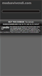 Mobile Screenshot of modusvivendi.com