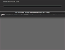 Tablet Screenshot of modusvivendi.com